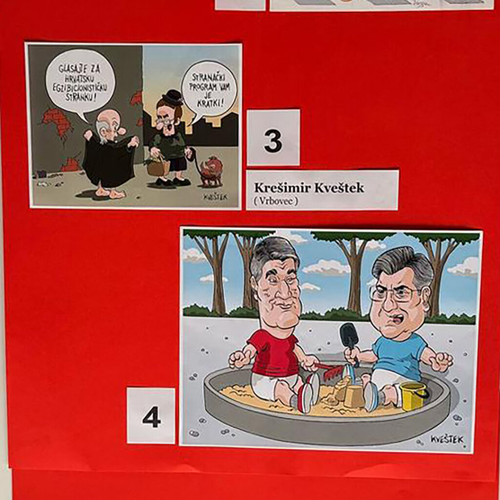 Vrbovečki karikaturist Krešimir Kveštek osvojio nagrade na 9. Međunarodnoj izložbi karikaturista