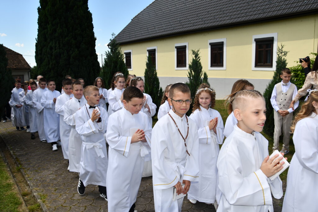 [FOTO] Prva pričest u crkvi sv. Ivana Krstitelja u Svetom Ivanu Žabnu