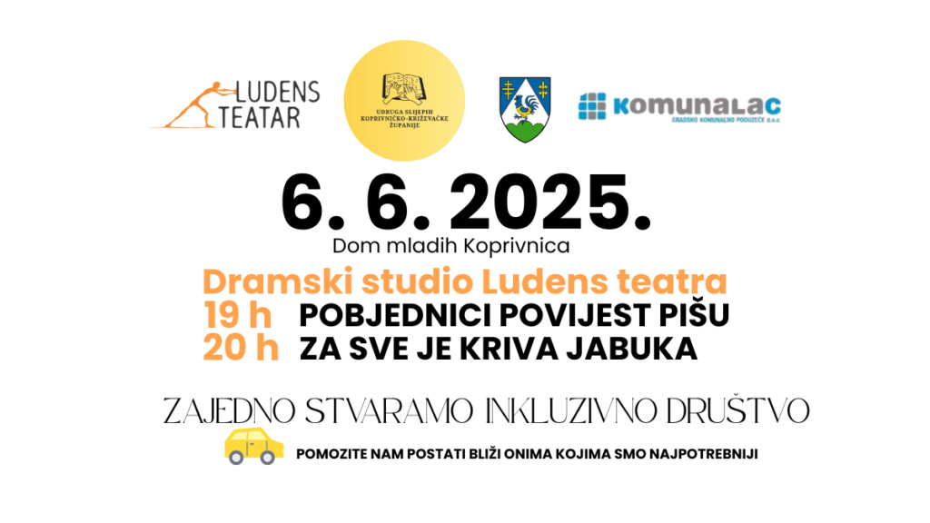 Večer kazališta i solidarnosti u petak u Koprivnici