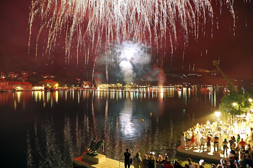 Pomorska Bitka Bakar Vatromet Foto Nikola Zoko