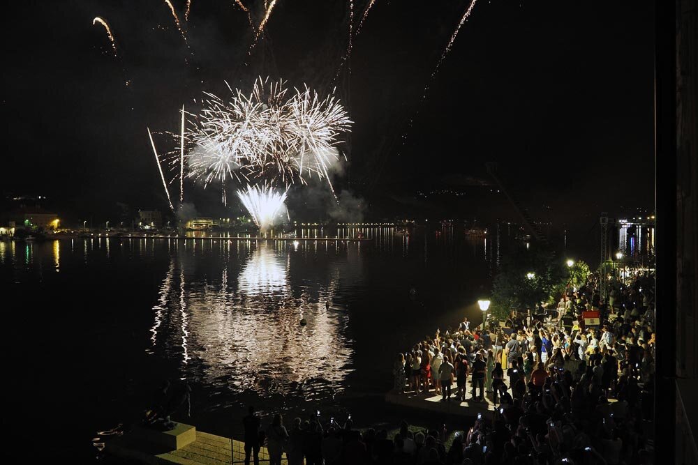 Pomorska Bitka Bakar Vatromet Fotografija Nikola Zoko
