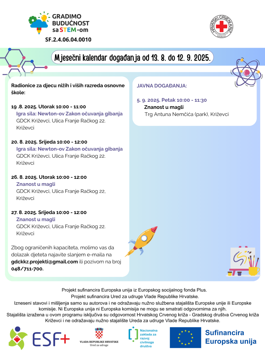 Kalendar Događanja 13.8. 12.9.