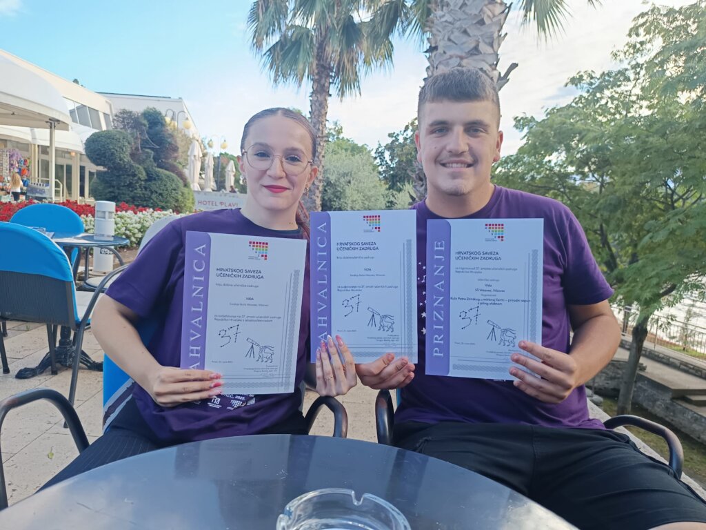 Učenicima Srednje škole Vrbovec Maji Grubešić i Marinu Cvjetanoviću vrijedno priznanje u Poreču
