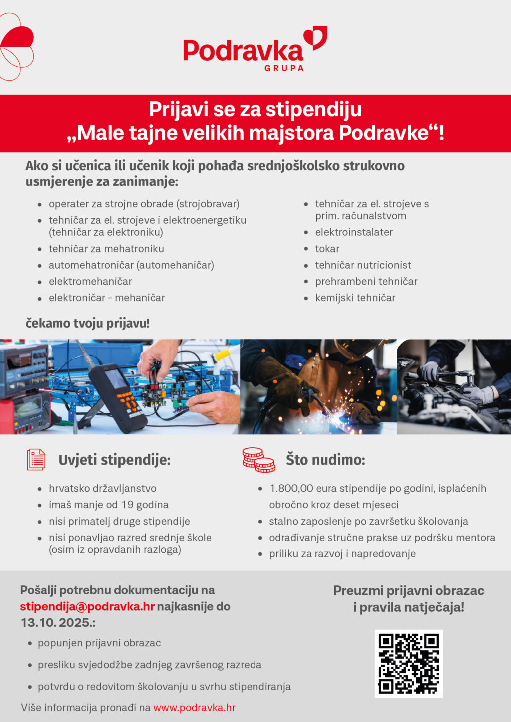 Okomiti Oglas Za Stipendiju Male Tajne Velikih Majstora Podravke