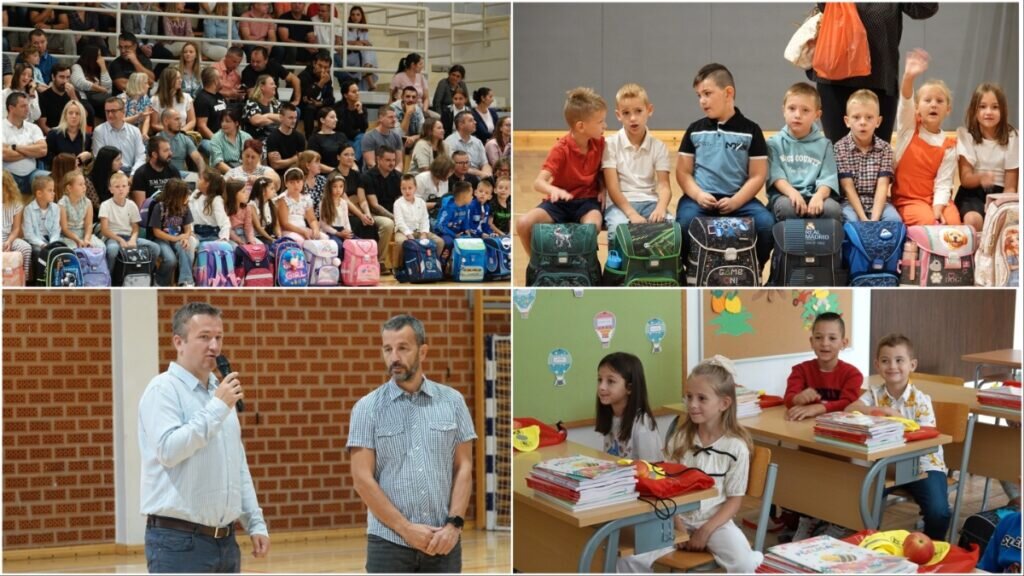 [FOTO] PRVI DAN ZA ŠKOLARCE  Grad Đurđevac razveselio učenike poklonima za ljepši osmijeh, a prvašiće pernicama