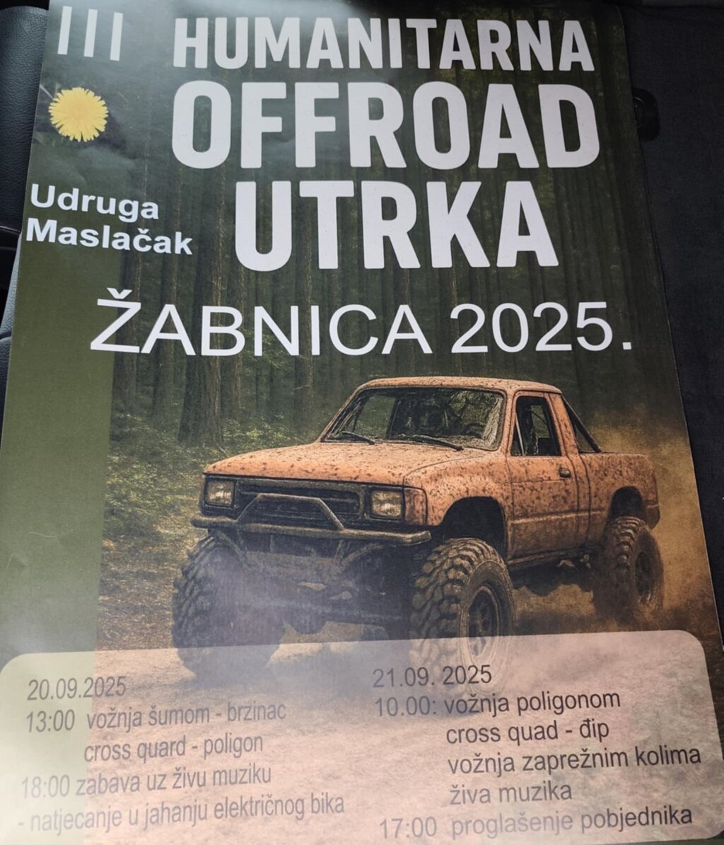 Brojni quadovi jurit će Žabnicom, prikupljena sredstva bit će namijenjena križevačkoj udruzi “Maslačak”