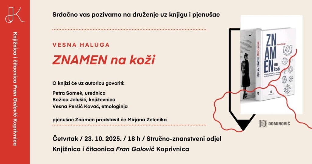 Predstavljanje knjige „Znamen na koži“ autorice Vesne Haluge u Koprivnici