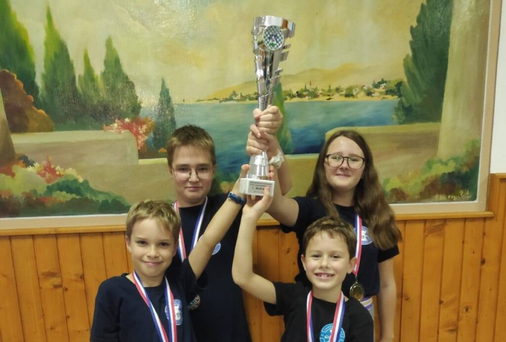 ŠAH Adrian Zidarić, Bruno Ljaljić, Kai Sokač i Sofija Kučar prvaci su K. Ž. M. lige šahovskih nada za 2025.