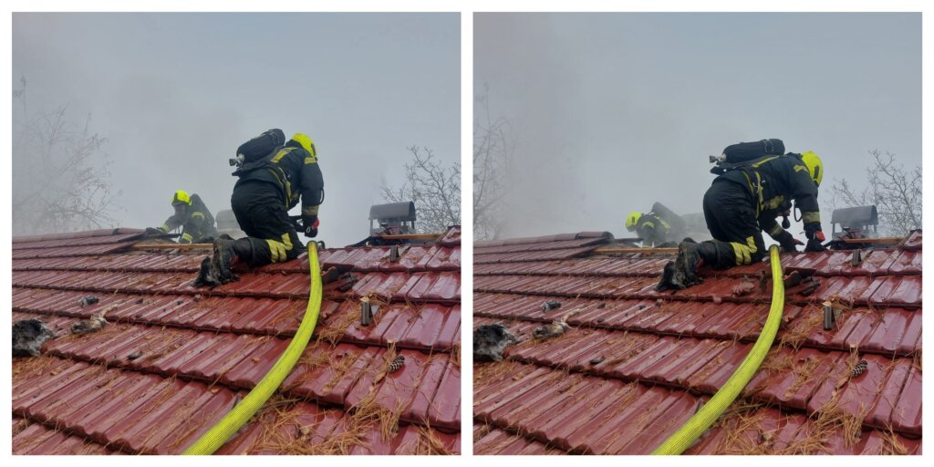 Sveti Ivan Zelina: Zapalio se dimnjak vikendice, požar zahvatio krovište