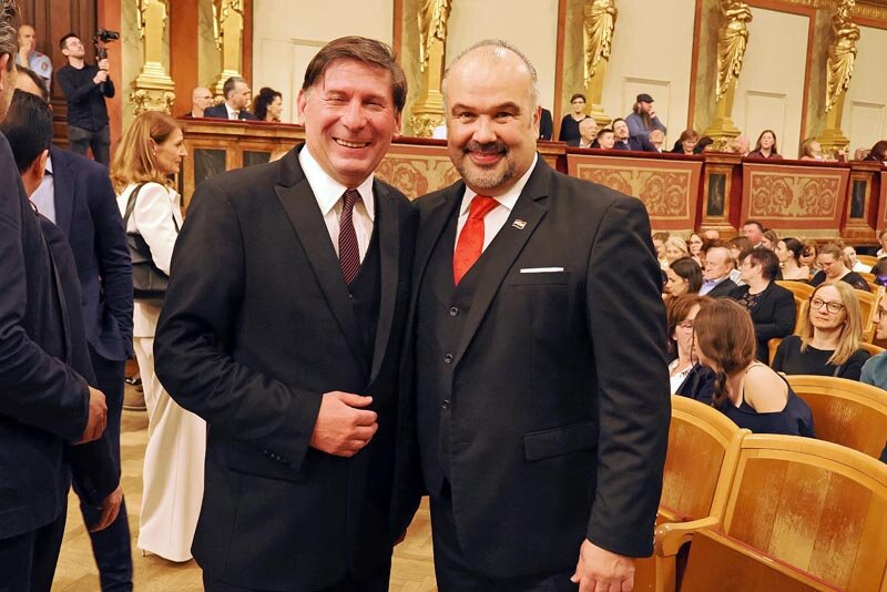 Rudi Grula I Daniel Gluncic Veleposlanik Hrvatske U Becu