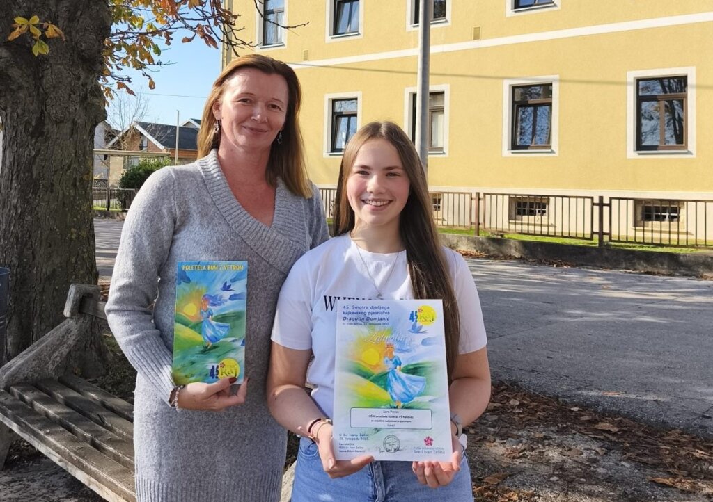 Pjesma učenice Područne škole Rakovec Zare Prelec uvrštena u zbirku pjesama „Poletela bum z vetrom“