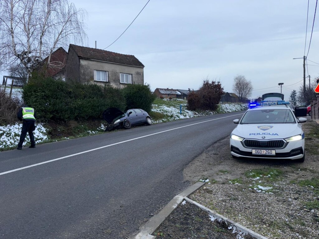 Vozačica zbog neprilagođene brzine sletjela s ceste, protiv nje će biti pokrenut prekršajni postupak