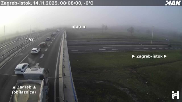 Na A4 između čvora Zagreb istok i čvora Sesvete, kolona tri kilometra