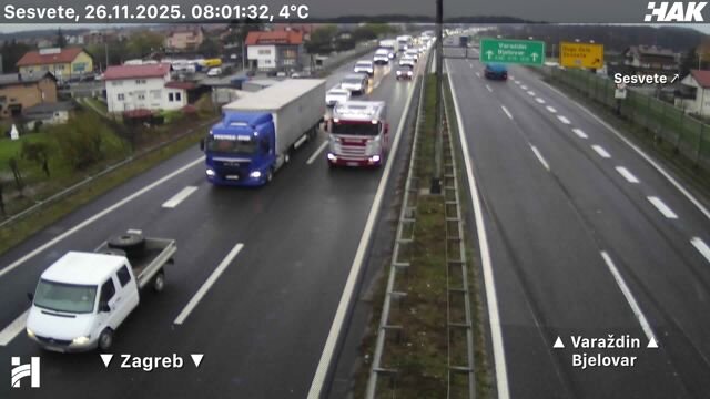 Kolona između čvorova Popovec i Zagreb istok oko četiri kilometra