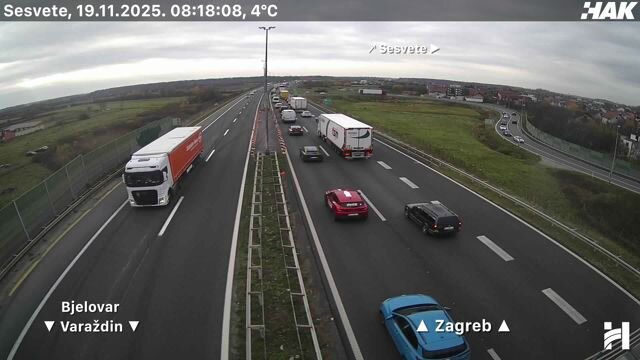 Na A4 između čvorova Popovec i Zagreb kolona pet kilometara