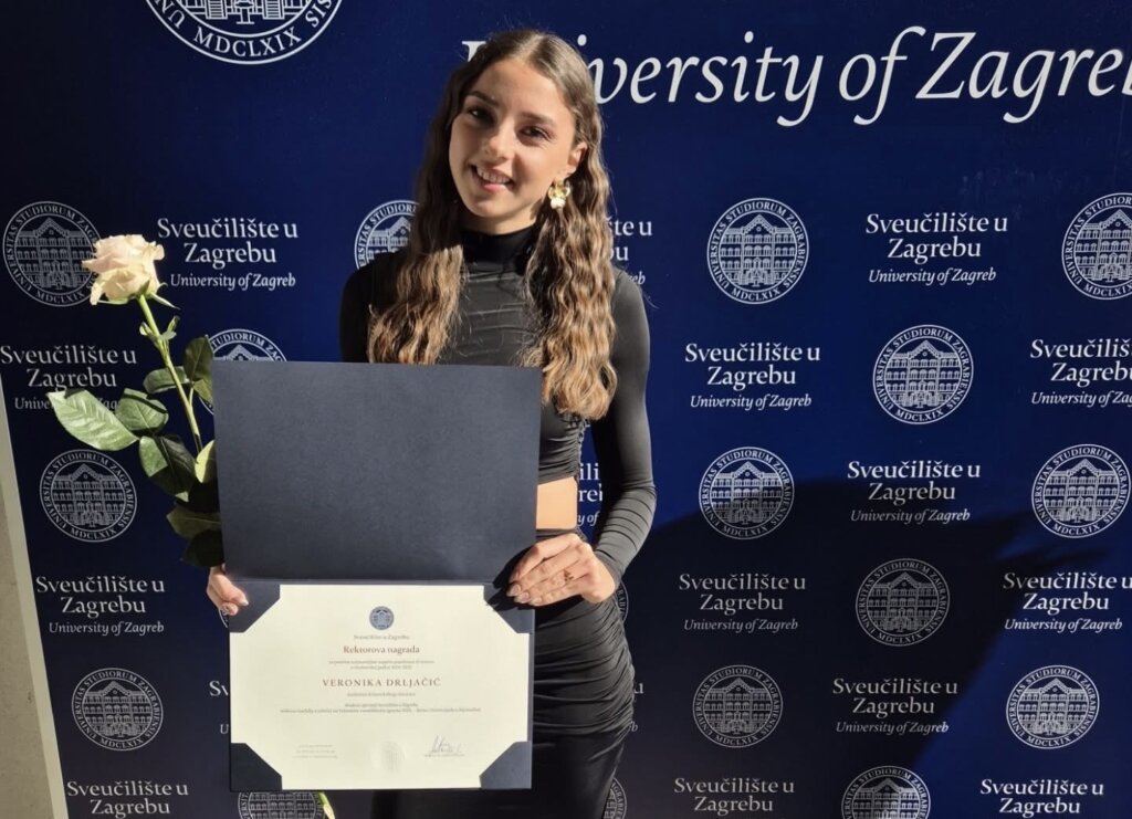Križevčanka Veronika Drljačić dobitnica Rektorove nagrade