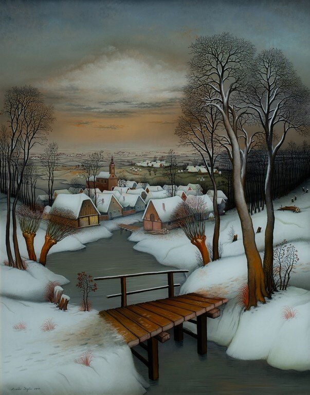 Duša Podravine, Ulje Na Staklu, 100 X 80 Cm