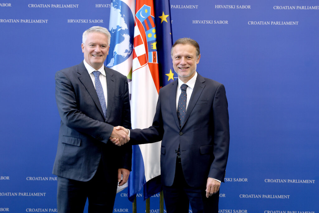 Zagreb: Jandroković Primio Glavnog Tajnika Organizacije Za Ekonomsku Suradnju I Razvoj Mathiasa Cormanna