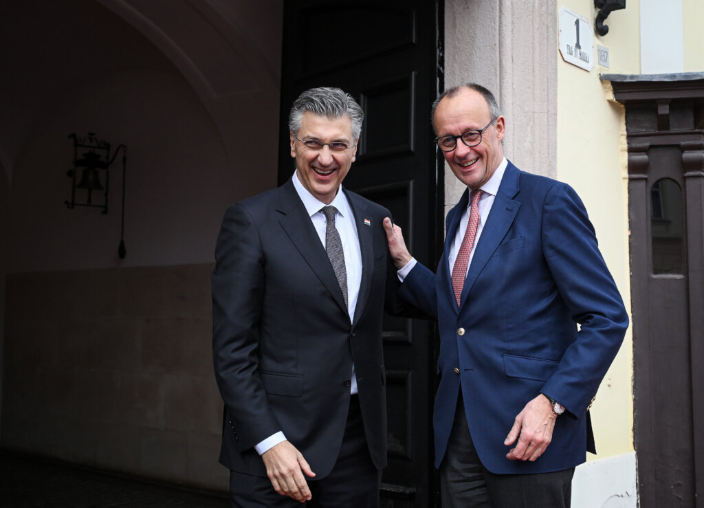 Sastanak Predsjednika Vlade Andreja Plenkovića S Kancelarom Savezne Republike Njemačke Friedrichom Merzom