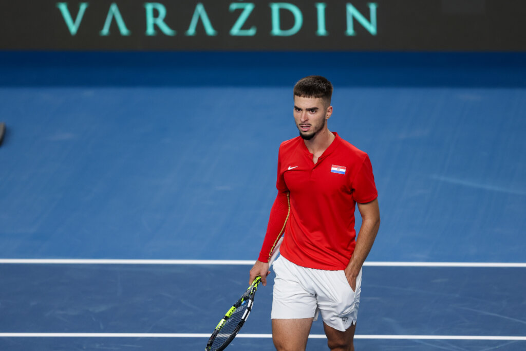 Varaždin: Drugi Meč Davis Cupa Između Hrvatske I Danske, Dino Prizmic August Holmgren