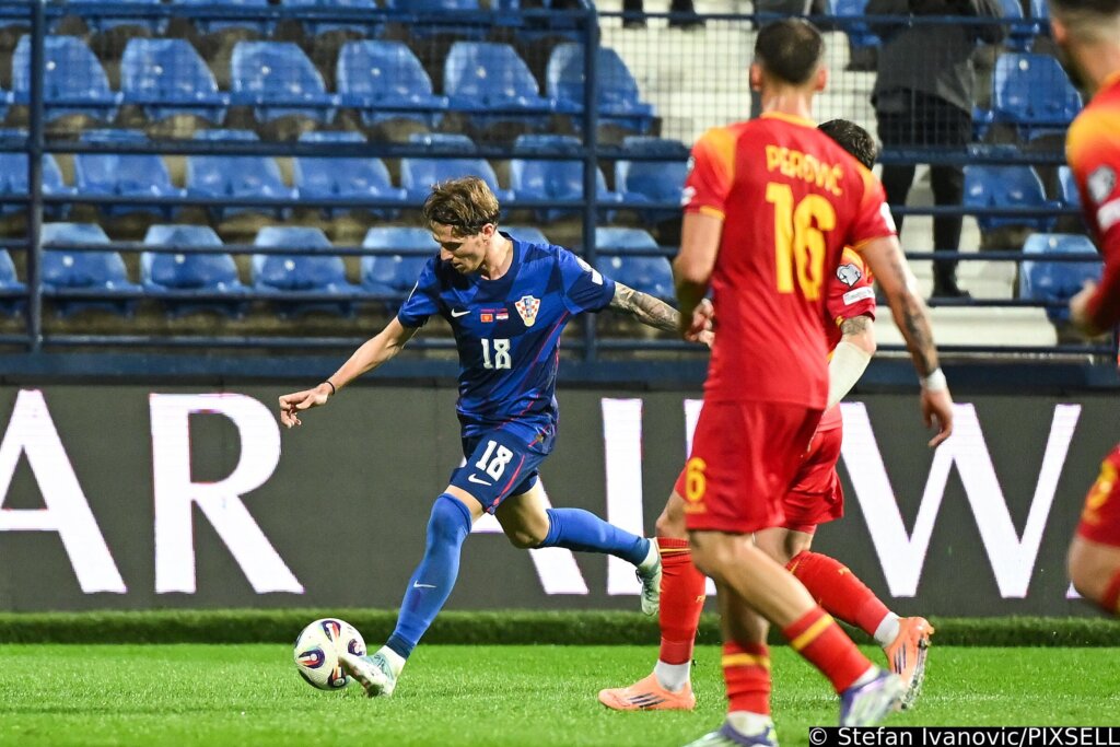 Utakmica Kvalifikacija Za Svjetsko Nogometno Prvenstvo 2026. Crna Gora Hrvatska